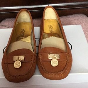 Michael Kors brown leather loafers or flats